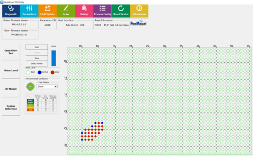 PenMount software: noise level test